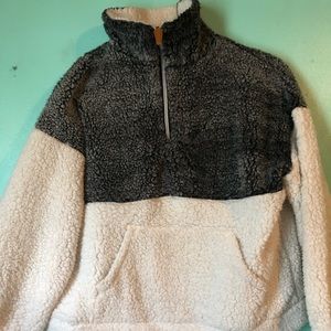 Two tone Sherpa jacket.